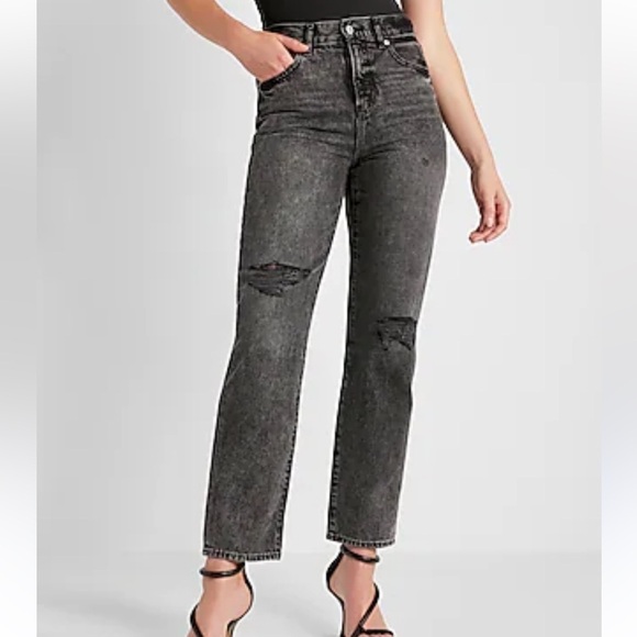 Express jeans black denim slim super high rise - Picture 13 of 14